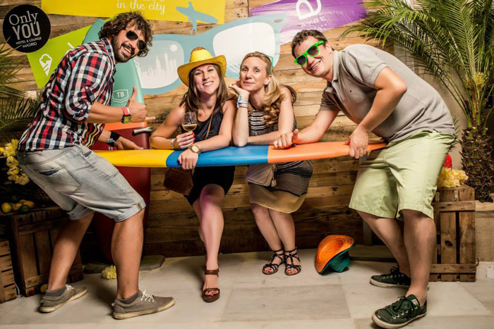 Algunos invitados a la fiesta del verano 2014 organizada por el hotel Astoria/Hotel Astoria