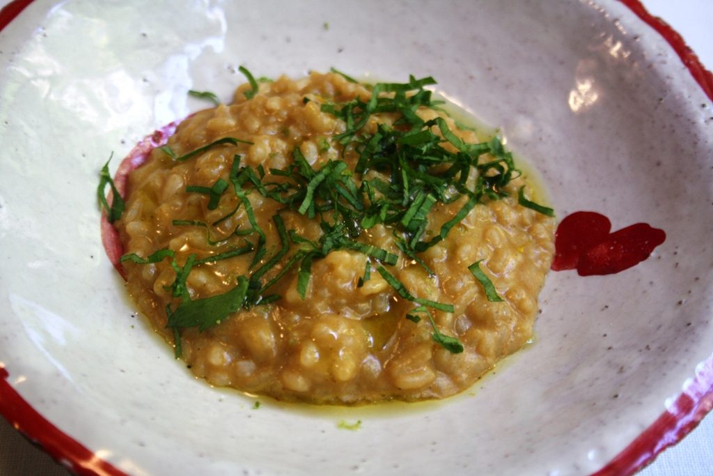 Arroz con sepia de Vicente Patiño del menú de verano de 2017.